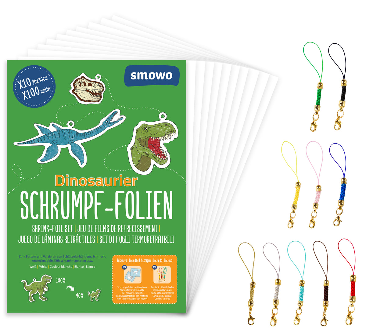 Duufin 150 Stück Acryl Schlüsselanhänger Rohlinge Set mit