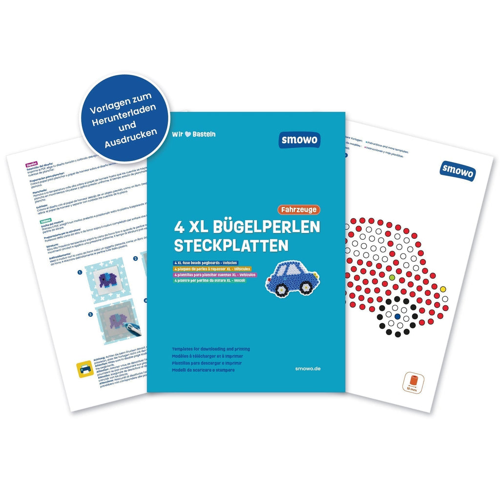 10mm Bügelperlen Vorlagen - Fahrzeug-Motive zum Herunterladen