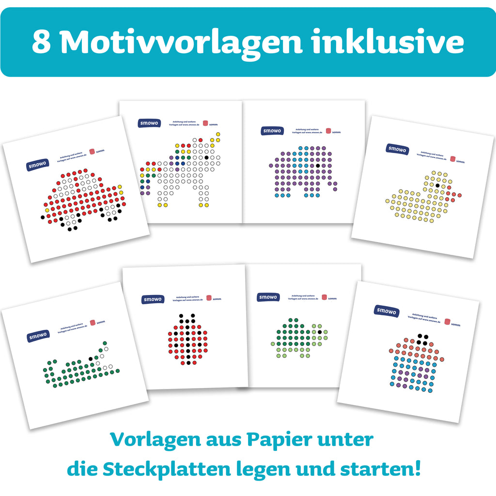 Smowo® Glitzer Bügelperlen Set - 1000 Stück In 7 Farben Für Kreative Bastelprojekte