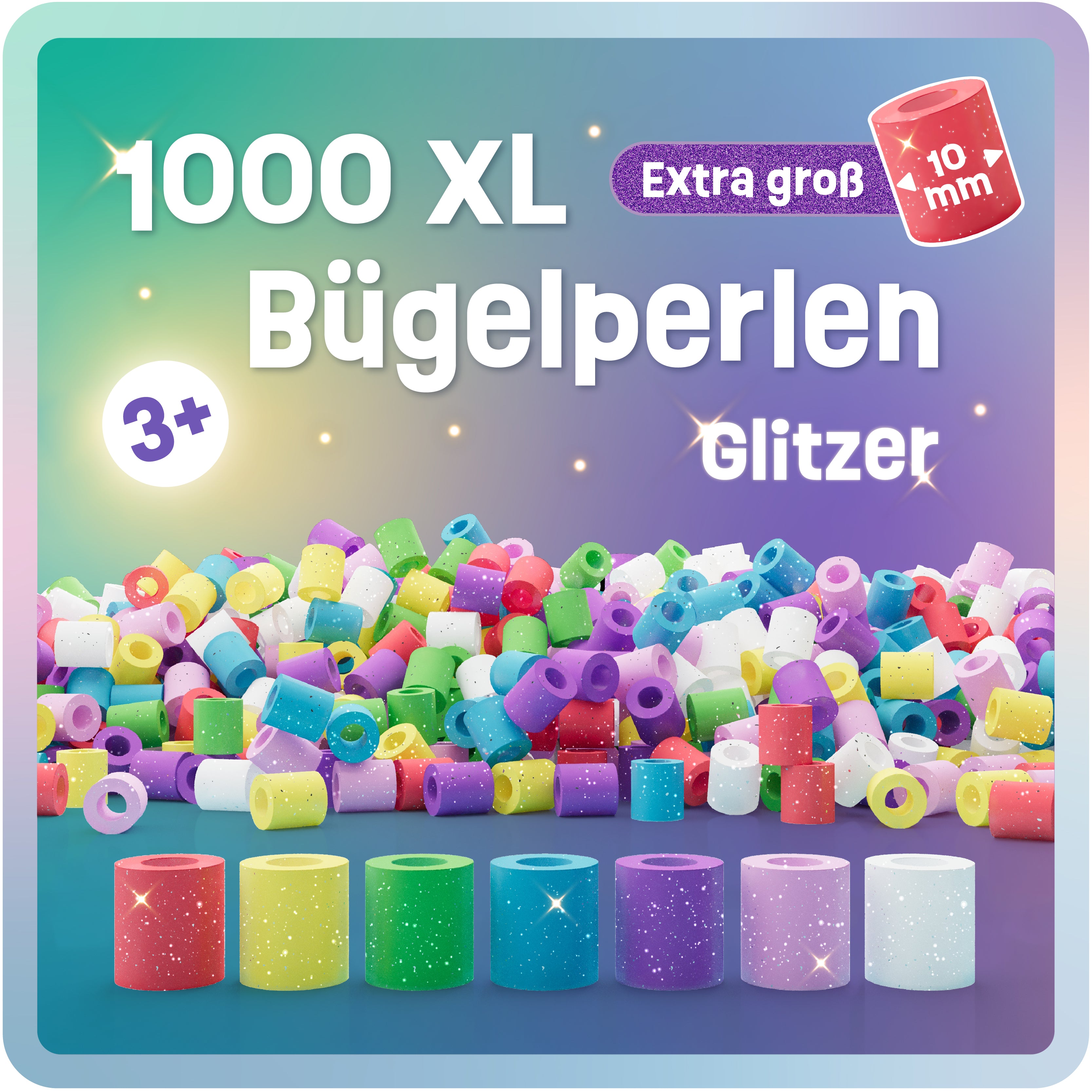 Hama Bügelperlen MIDI 1000 Stück – 5 Mm, Klare Farben Sortiert, In Praktischer Dose