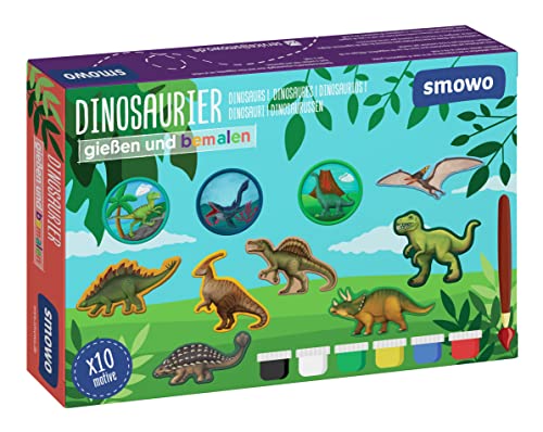 10 Dinosaurier Gipsfiguren zum Gießen und Anmalen inklusive Enzyklopädie Mein Shop 