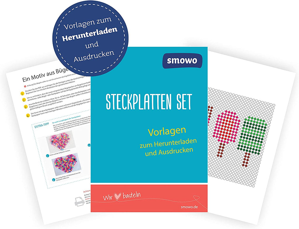 4 Bügelperlen Platten - Steckplatten Quadratisch und transparent Mein Shop 