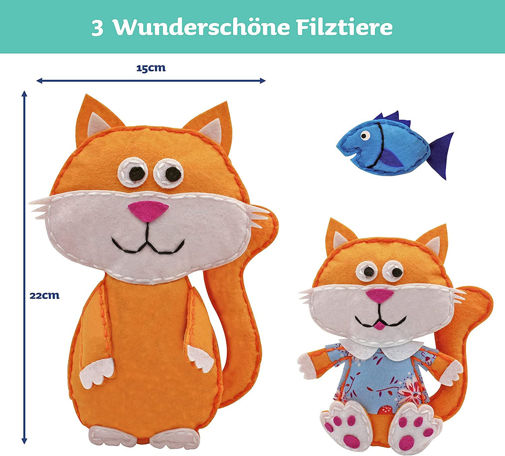 Filz Nähset für Kinder - Stofftiere selber nähen inklusive Nähanleitung & Video Mein Shop 